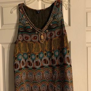 Large brown tribal tank